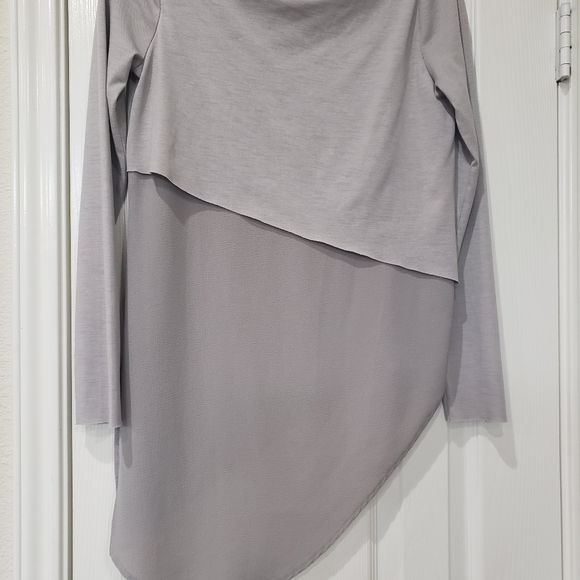 Zara w&b assymetrical hem long sleeve mixed media futuristic - Picture 4 of 9